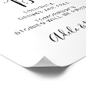 Modern Script Einfaches Open Bar Sign Poster (Ecke)