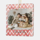 Modern Script Elegant Engagement Photo Keepsake Keramikornament (Links)