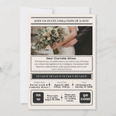 Modern Script Elegant Wedding Photo Save The Date Einladung (Rückseite)