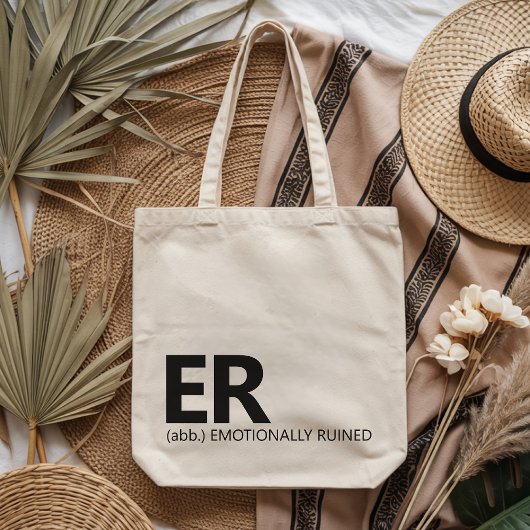 Modern Script ER Tote Graduation Gift for Nurse Tragetasche