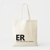Modern Script ER Tote Graduation Gift for Nurse Tragetasche (Vorne)