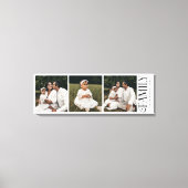 Modern Script Family Custom 3 Photos Name  Leinwanddruck (Vorderseite)