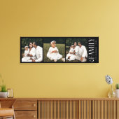 Modern Script Family Custom 3 Photos Name  Leinwanddruck (Insitu (Wohnzimmer))