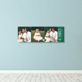 Modern Script Family Custom 3 Photos Name  Leinwanddruck (Insitu (Holzboden))