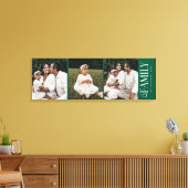 Modern Script Family Custom 3 Photos Name  Leinwanddruck (Insitu (Wohnzimmer))