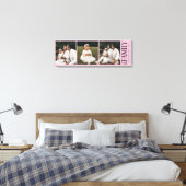 Modern Script Family Custom 3 Photos Name  Leinwanddruck (Insitu (Schlafzimmer))
