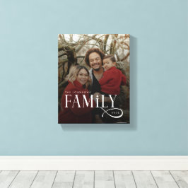 Modern Script Family Custom Photo Name  Leinwanddruck