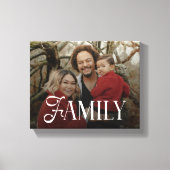 Modern Script Family Custom Photo Name  Leinwanddruck (Vorderseite)