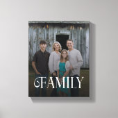 Modern Script Family Custom Photo Name  Leinwanddruck (Vorderseite)