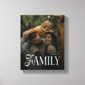Modern Script Family Custom Photo Name  Leinwanddruck (Vorderseite)