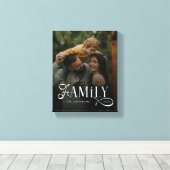 Modern Script Family Custom Photo Name  Leinwanddruck (Insitu (Holzboden))
