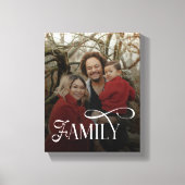 Modern Script Family Custom Photo Name  Leinwanddruck (Vorderseite)