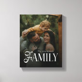 Modern Script Family Custom Photo Name  Leinwanddruck (Vorderseite)