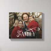 Modern Script Family Custom Photo Name  Leinwanddruck (Vorderseite)