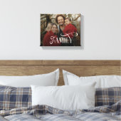Modern Script Family Custom Photo Name  Leinwanddruck (Insitu (Schlafzimmer))