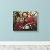 Modern Script Family Custom Photo Name  Leinwanddruck (Insitu (Holzboden))