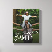 Modern Script Family Custom Photo Name  Leinwanddruck (Vorderseite)