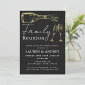 Modern Script Family Gathering Party Einladung (Stehend Vorderseite)