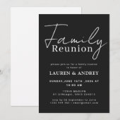 Modern Script Family Gathering Party Einladung (Vorne/Hinten)