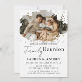 Modern Script Family Gathering Party Einladung (Vorderseite)