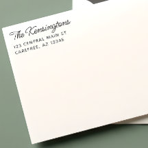 Modern Script Family Name Return Address