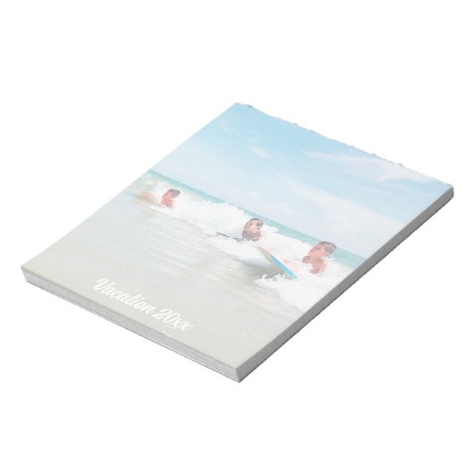 Modern Script Family Photo  Notizblock (Rotiert)