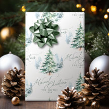 Modern Script Fichte Fröhliche Weihnachten