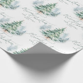 Modern Script Fichte Fröhliche Weihnachten Geschenkpapier (Ecke)