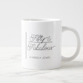 Modern Script Fifty and Fabulous 50th Birthday Jumbo-Tasse (Rechts)
