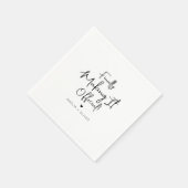 Modern Script Finally Making It Official Wedding Serviette (Ecke)