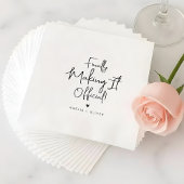 Modern Script Finally Making It Official Wedding Serviette