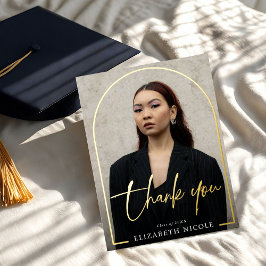 Modern Script Foto Arch Abschluss Vielen Dank Folie Einladungspostkarte