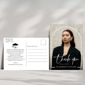 Modern Script Foto Arch Abschluss Vielen Dank Postkarte