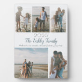 Modern Script Foto Collage Family Memory Keepake Fotoplatte (Vorderseite)