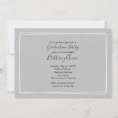 Modern Script Foto Graduation Party Einladungen (Rückseite)