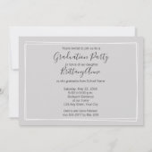 Modern Script Foto Graduation Party Einladungen (Rückseite)