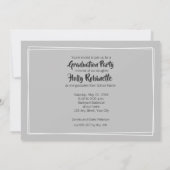 Modern Script Foto Graduation Party Einladungen (Rückseite)