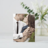 Modern Script Foto Vorlage Danke Karte (Stehend Vorderseite)