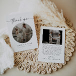 Modern Script Foto Wedding Thank You Card Einladung<br><div class="desc">Das ist ein elegantes, modernes Hochzeitsgeschenk-Template mit einem schönen kalligraphischen Schriftart und minimalistischem Design. Bearbeiten Sie die meisten Formulierungen und alle Farben. // Für passende Artikel besuchen Sie bitte die "ALICE" Kollektion im Sincerely By Nicole Zazzle Store. * Wenn Ihnen dieses Design gefällt, Sie es aber nicht für etwas finden,...</div>