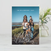 Modern Script Frohe Weihnachten (Stehend Vorderseite)
