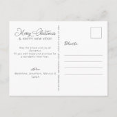 Modern Script Frohe Weihnachten Foto Weihnachten Postkarte (Rückseite)