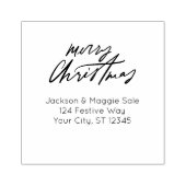 Modern Script Frohe Weihnachten Gummistempel (Prägung)