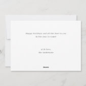 Modern Script Frohe Weihnachts-Foto Weihnachtskart Feiertagskarte (Rückseite)