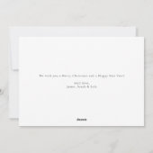 Modern Script Frohe Weihnachts-Fotokarte Feiertagskarte (Rückseite)