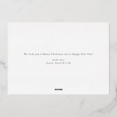 Modern Script Frohe Weihnachtsfoilkarte Folien Feiertagskarte (Rückseite)