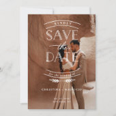 Modern Script Full Photo Wedding Save The Date (Vorderseite)