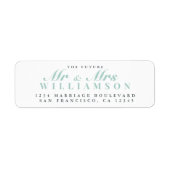 Modern Script Future Mr. Wedding Rücksendeadresse (Vorne)