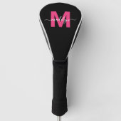 Modern Script Girl Pink Monogram Name Golf Headcover (Vorderseite)