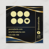 Modern Script Gold and Black  Treuekarte (Rückseite)