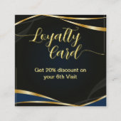 Modern Script Gold and Black  Treuekarte (Vorderseite)